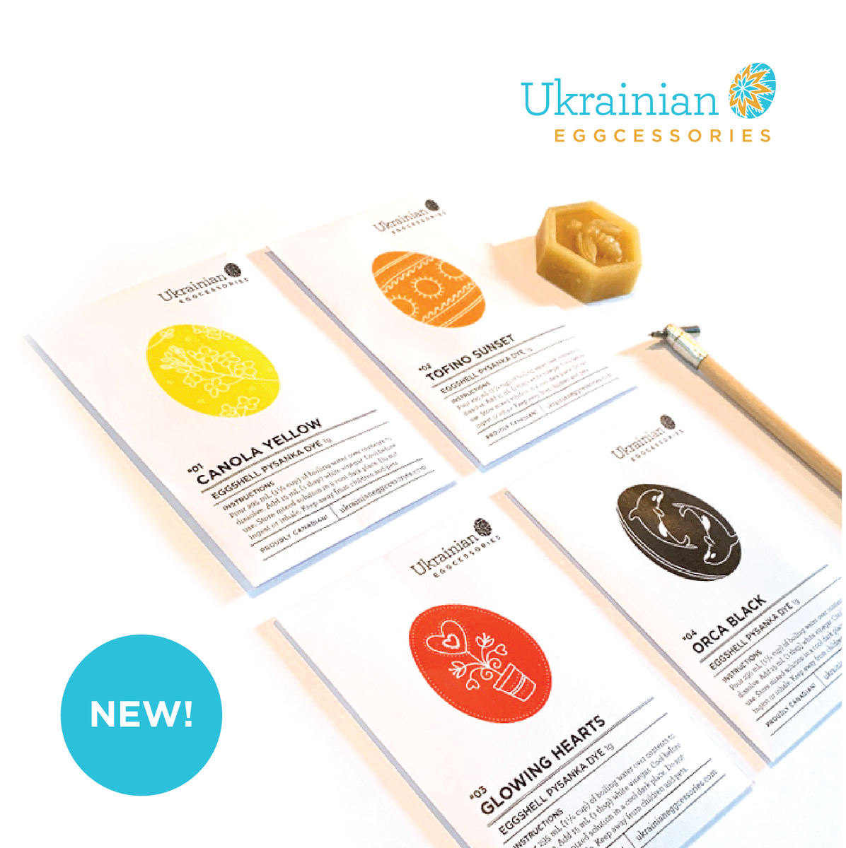 Pysanky Kit 6. Just The Eggsentials Yevshan