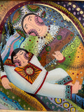 Virgin Mary with Child Icon-Glass Painting