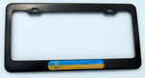 Ukrainian Flag Black Metal Car auto License Plate Frame Dome Insert