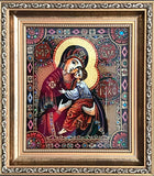 Zamyluvannja icon - Glass Painting  6x8 in (8x10 framed)