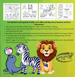 English Alphabet. Letters and numbers 3+