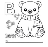 English Alphabet. Letters and numbers 3+