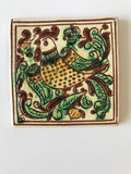 4" Square Kosiv tile - Rooster
