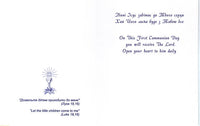First Communion Bilingual Card - Girl