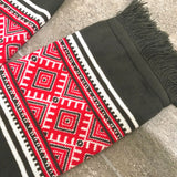 Olive Ukrainian Embroidery Design Knit Scarf