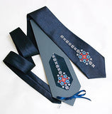 EMBR NAVY TIE - MEDALLIONS - BOY's