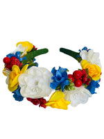 Floral Headband "Double row with flowers" assorted