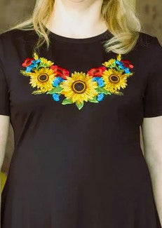 Ladies Sunflower embroidered tunic