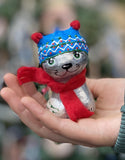 Cat in Blue Hat Ornament