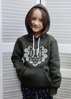 Girl's Khaki trident in daisies Hoodie