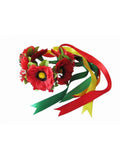 Vinok Headband: 5 poppies with ribbons