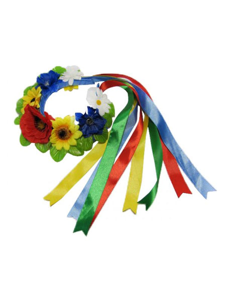 Headband "FLOWERS" with ribbons