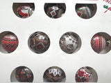 Vintage Ukrainian Ornaments - Glass Christmas Balls, Set of 12