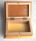 Carved and Inlaid Wooden Box (Handmade)