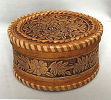 Floral Medley: Round Birchbark Box