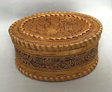 Horobyna: Carved and Embossed Oval Birchbark Box