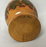 Painted Petrykivka Wooden Mortar and Pestle