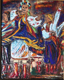 Ukrainian Dancers Copper Enamel  8x10 in. framed (12 x 14.5)