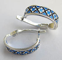 Silver Blue Rushnyk Earrings