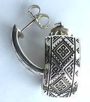 Vyshyvanka Earrings in Sterling Silver - Silver Design