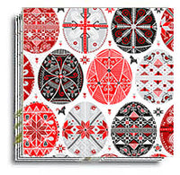 Red/Black Symbols Easter Napkins 13"x13" (Copy)