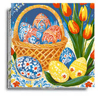 Pysanky and Tulpis Easter Napkins 13"x13"