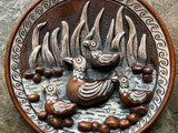 Decorative plate - Duck Family (signed)