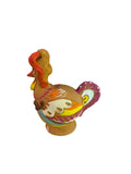 Hand-painted chicken figurine