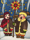 July - Silk art: Carollers