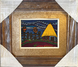 July - Silk art: Village House