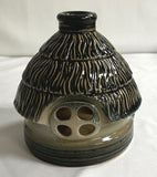 Village house candle holder (dark)