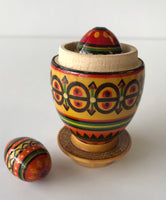 Triple Nested Wooden Pysanka