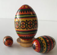 Triple Nested Wooden Pysanka