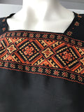 Black Chiffon Hand-Embroidered Blouse