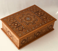 Very Large Wooden Box with inlay