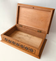 Medium Decorated Wooden Box with inlay