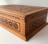 Medium Decorated Wooden Box with inlay