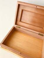 Large Decorated Hardwood box with inlay