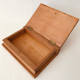 Small Carved Wooden Box with inlay