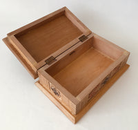 Small Carved Wooden Box with inlay