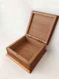 Square Carved Wooden Box