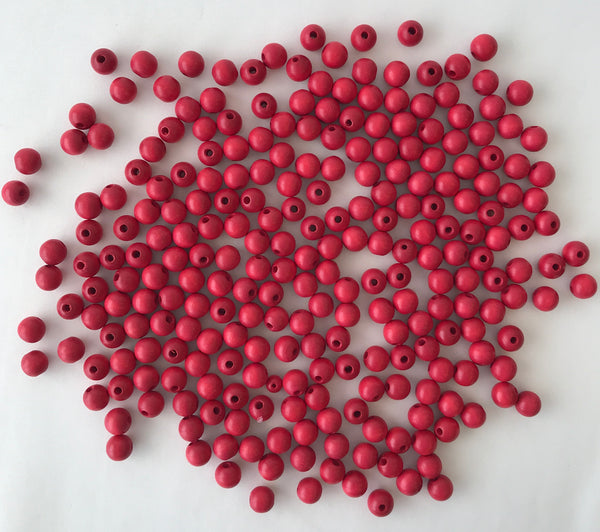 Red Wooden beads (loose)