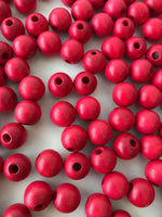 Red Wooden beads (loose)