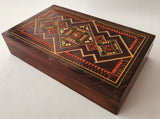 Carved - painted wooden box