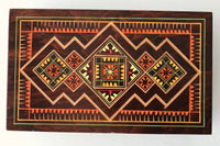 Carved - painted wooden box