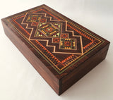 Carved - painted wooden box