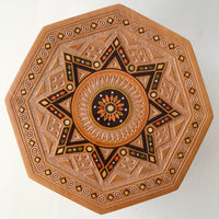 Medium Octogonal Wooden Box with inlay