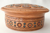 Medium Round Wooden Box with inlay - Signed