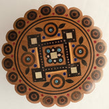 Mini Round Wooden Box with inlay