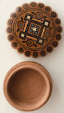 Mini Round Wooden Box with inlay